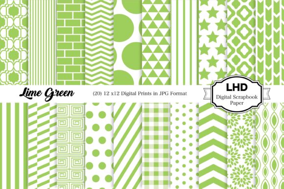 Download Lime Green Digital Papers - Premium Bundle