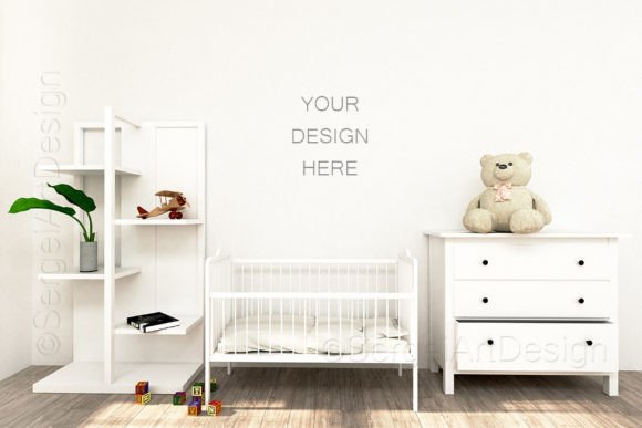 Download Baby Room Mockup, Nursery Mock Up Scene - Baby room mockup Collection