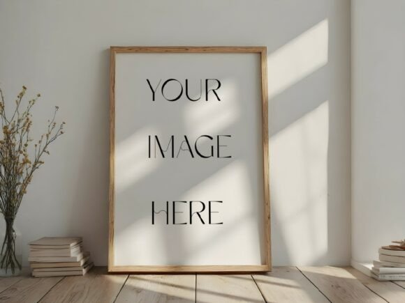 Download Minimalist Oak Frame Sunlit Floor Mockup - Floor mockup Collection