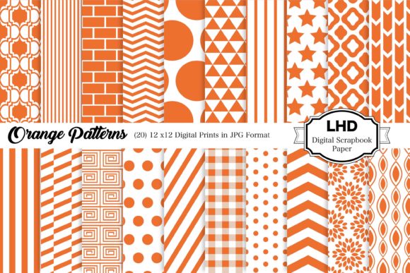 Download Orange Digital Paper Pack - Premium Bundle