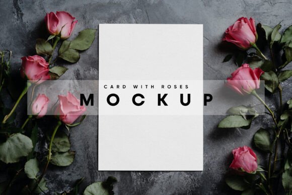 Download Valentines Day Card on Floor Mockup - Floor mockup Collection