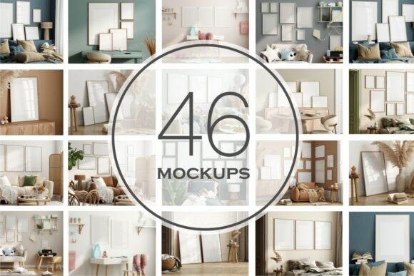 Download Gallery Wall Mockup Bundle - Gallery wall Collection